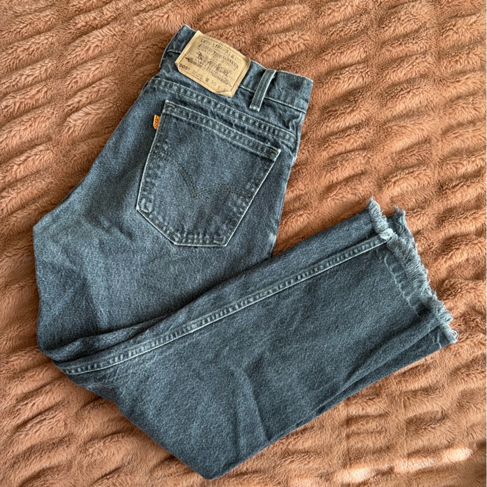 Vintage Levi’s Orange Tab 505s Faded Black